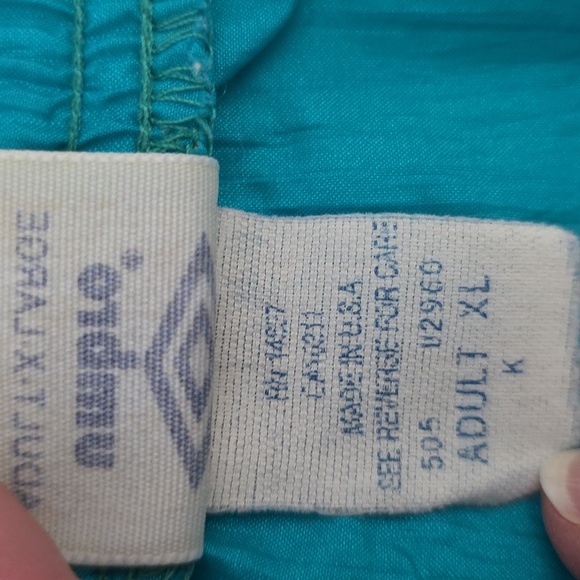 Umbro Vintage 80s 90s Soccer Shorts Adult XL Turquiose Unisex - Picture 4 of 8